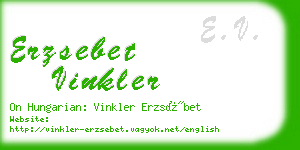 erzsebet vinkler business card